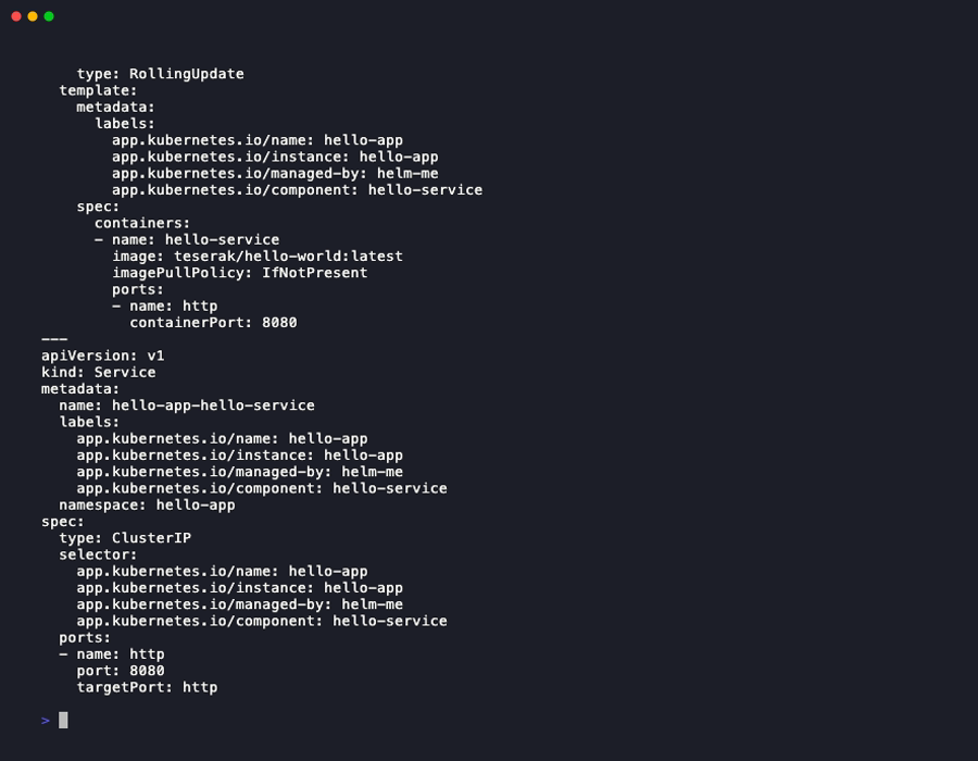 render output